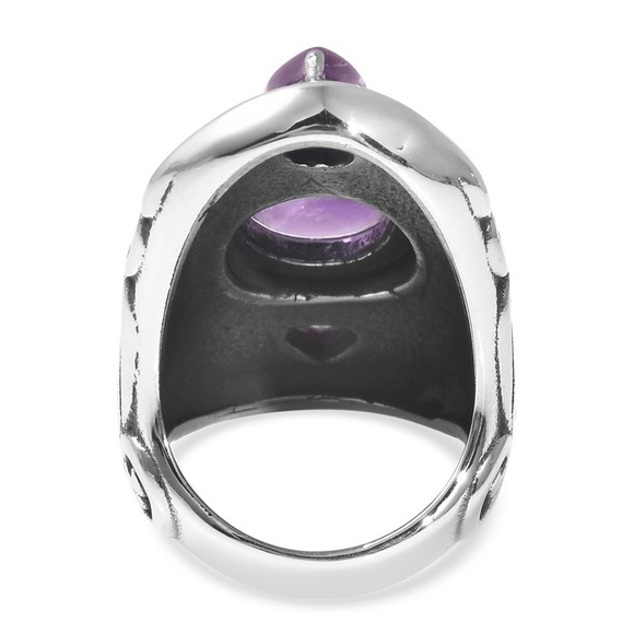 NWOT Amethyst 3 Stone Ring - Picture 4 of 5